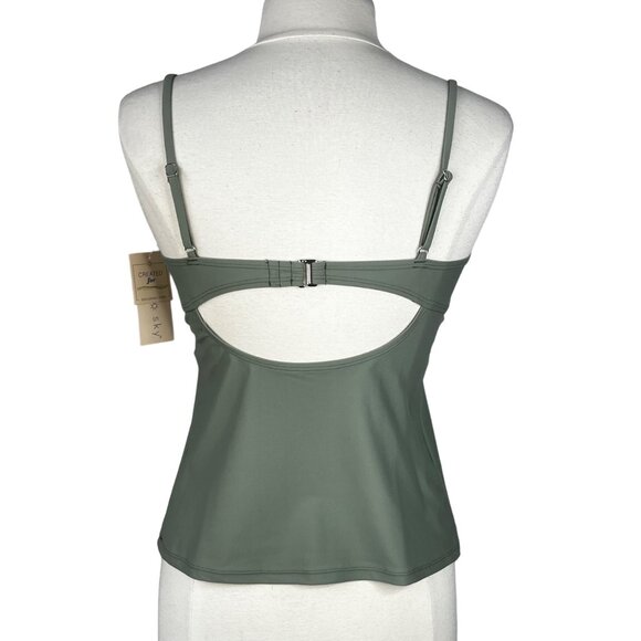 Indigo Sky Maurices Swim Tankini Tank Top Womens Large Green New - Picture 2 of 9